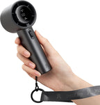 JISULIFE Handheld Fan Pro Series - Extreme Cooling Output: 1-100 Speed Scroll Wheel, Metal Body, Digital Display, 1.5H Fast Charge, 5000mAh-Portable Fan for Travel Outdoor, Gifts for Women Men(Grey)