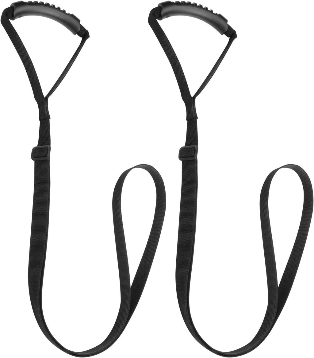 2 Pcs Kayak Stand Up Assist Strap Canoe Drag Strap with Handle, Adjustable Pull Up Rope Kayak Boat Standing Aid Dragging Accessories