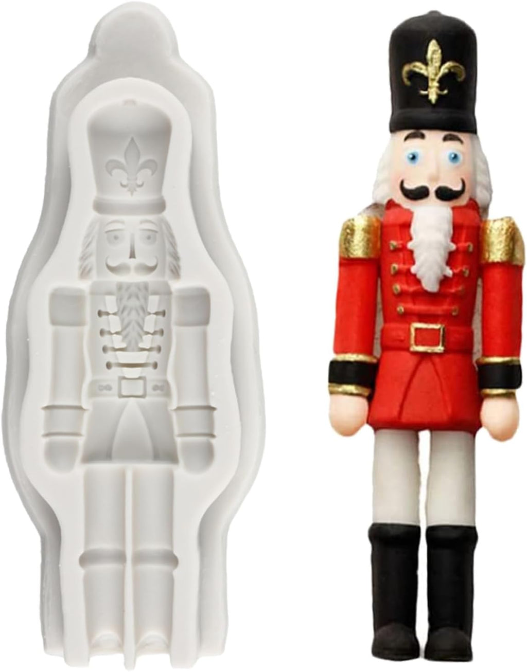 Nutcracker Soldier Fondant Silicone Molds Soldier Chocolate Molds For Sugar Cake Decorating Cupcake Topper Gum Paste Candy Polymer Clay