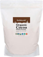 NuNaturals Organic Fairtrade Certified Cocoa Powder, Premium Dutch-Process For Drinking and Baking, 5lb