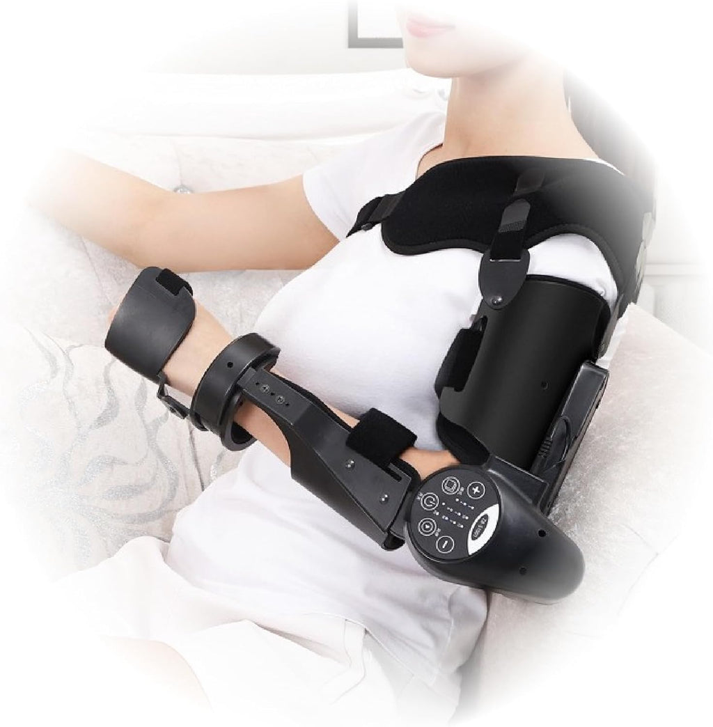 Electric Elbow and Wrist Joint Rehabilitation Device, Elbow Joint Rehabilitation Trainer, hinged Elbow Support arm Exerciser, with Remote Control and Smart Timer. Right