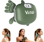 Vinid Bionic Neck and Shoulder Massager with Heat, 4D Kneading Massage, Simulated Human Hand Design for Pain Relief and Muscle Relax, Neck Massager Pillow Ideal for Valentines Gift, Green
