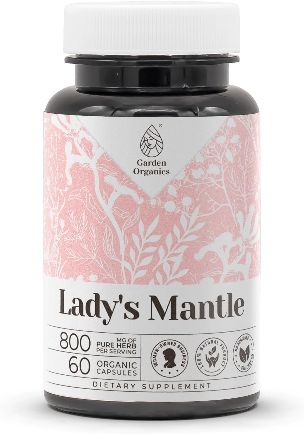 Lady's Mantle 60 Capsules | High-Potency Herbal Dietary Supplements | Made with Vegetable Capsules and Lady's Mantle (Alchemilla vulgaris) Dried Herb (60 Count)