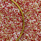 Edible Red & White & Super Gold Pearl Sugar Sprinkles Candy 2mm Mini Pearls Cake Decorations Cupcake Toppers Cookie Decorating Perfect for Wedding Party Valentine Halloween Christmas Supplies 3OZ