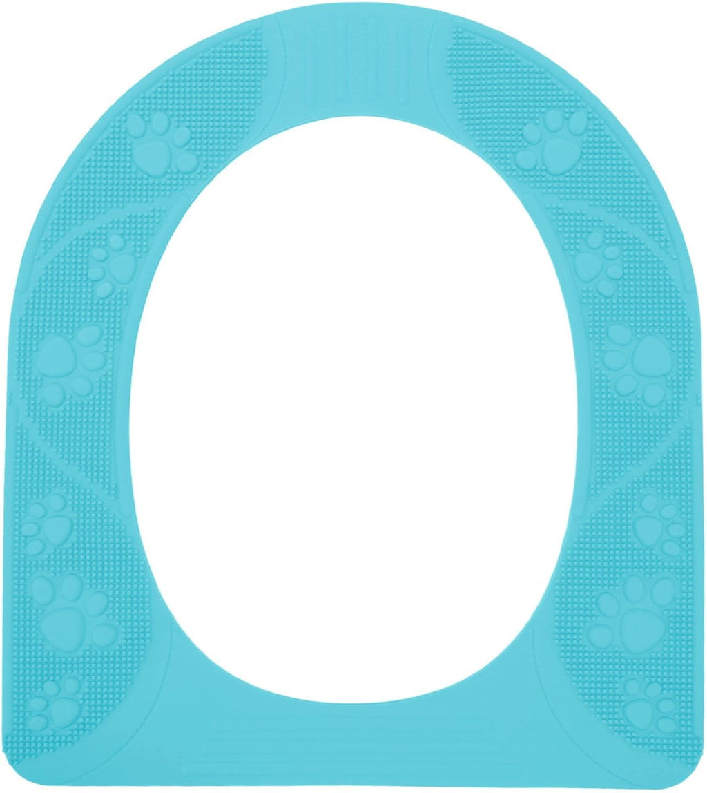 Tyenaza Toilet Seat Cover, Universal Silicone Non Slip Toilet Seat Cover Pad Washable Toilet Seat Cushion Cover Easy Installation Comfortable(Blue)