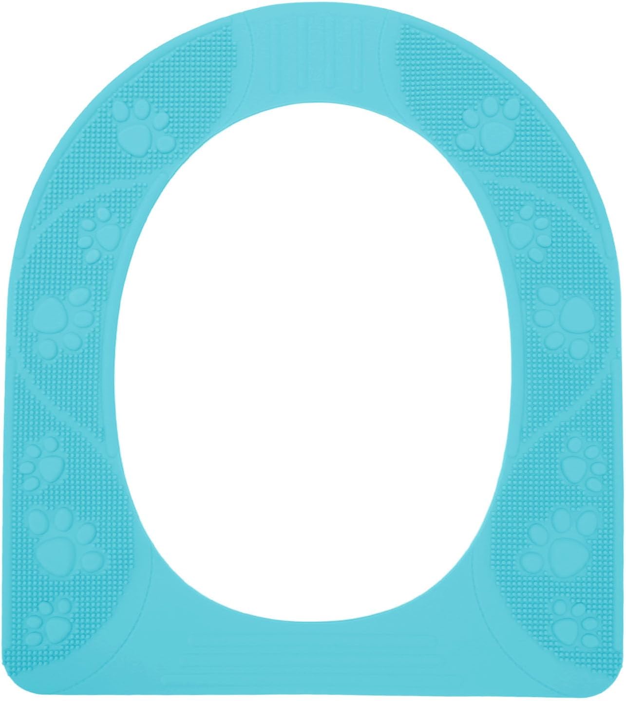 Tyenaza Toilet Seat Cover, Universal Silicone Non Slip Toilet Seat Cover Pad Washable Toilet Seat Cushion Cover Easy Installation Comfortable(Blue)