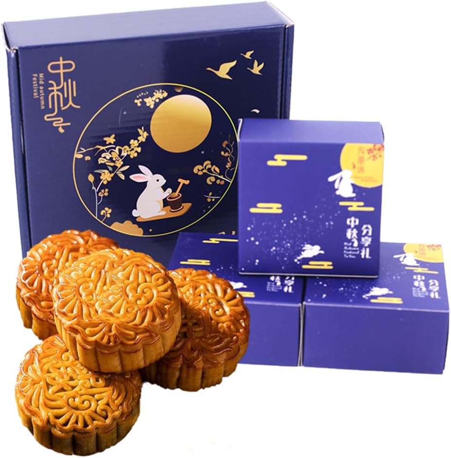 Moon cakes,Moon Pies Filled with Rich and Flavorful Ingredients, Perfect for Celebrating Festival, MoonCake,Chinese Food