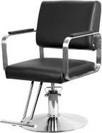 Artist Hand Salon Chair for Hair Stylist,Heavy-Duty Hydraulic Barber Chair with Adjustable Height, 360° Swivel, and Ergonomic Backrest for Salon and Barbershop Us,Max Load Weight 330 Lbs Black