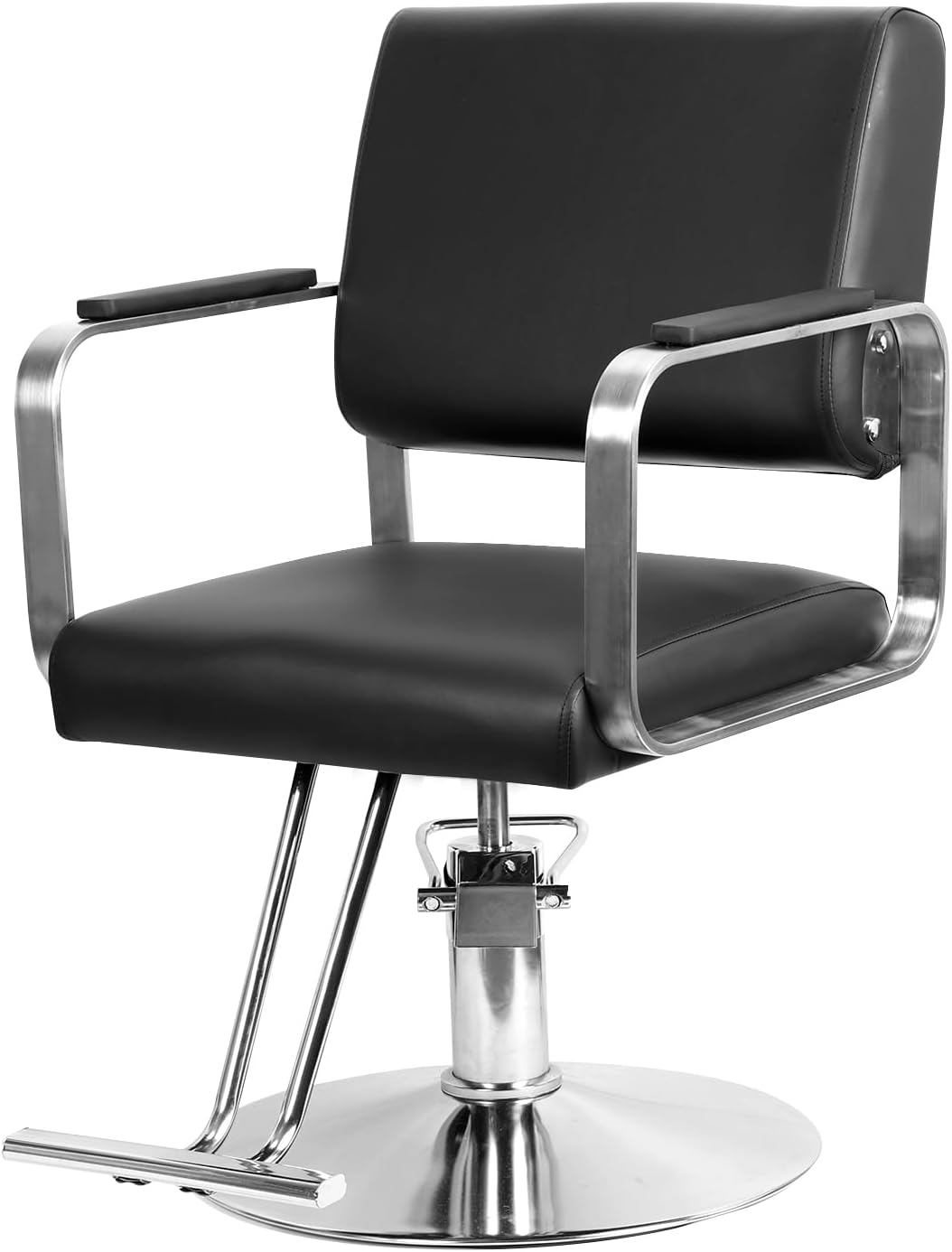 Artist Hand Salon Chair for Hair Stylist,Heavy-Duty Hydraulic Barber Chair with Adjustable Height, 360° Swivel, and Ergonomic Backrest for Salon and Barbershop Us,Max Load Weight 330 Lbs Black