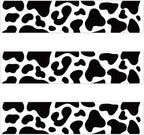 3pcs Cow Print Edible Cake Borders, 11.02x2.44in Cute Edible Wrap Strips Pre-Cut Glutinous Rice Paper Birthday Cake Decorations Cow Theme Birthday Party Decor Supplies