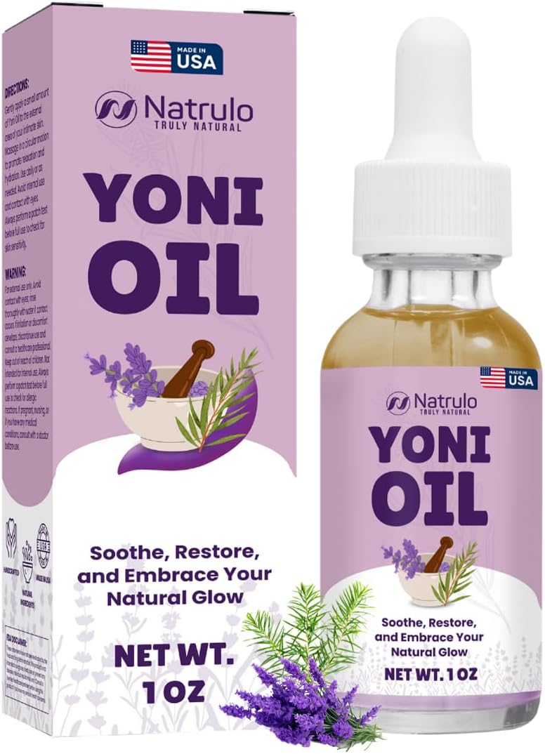 Yoni Oil – Natural Feminine Oil for Women, Odor Control, Dark Spots, Ingrown Hairs & Skin Brightening – pH Balanced, Moisturizing, Herbal Serum with Essential Oils – Intimate Vaginal Care, Made in USA