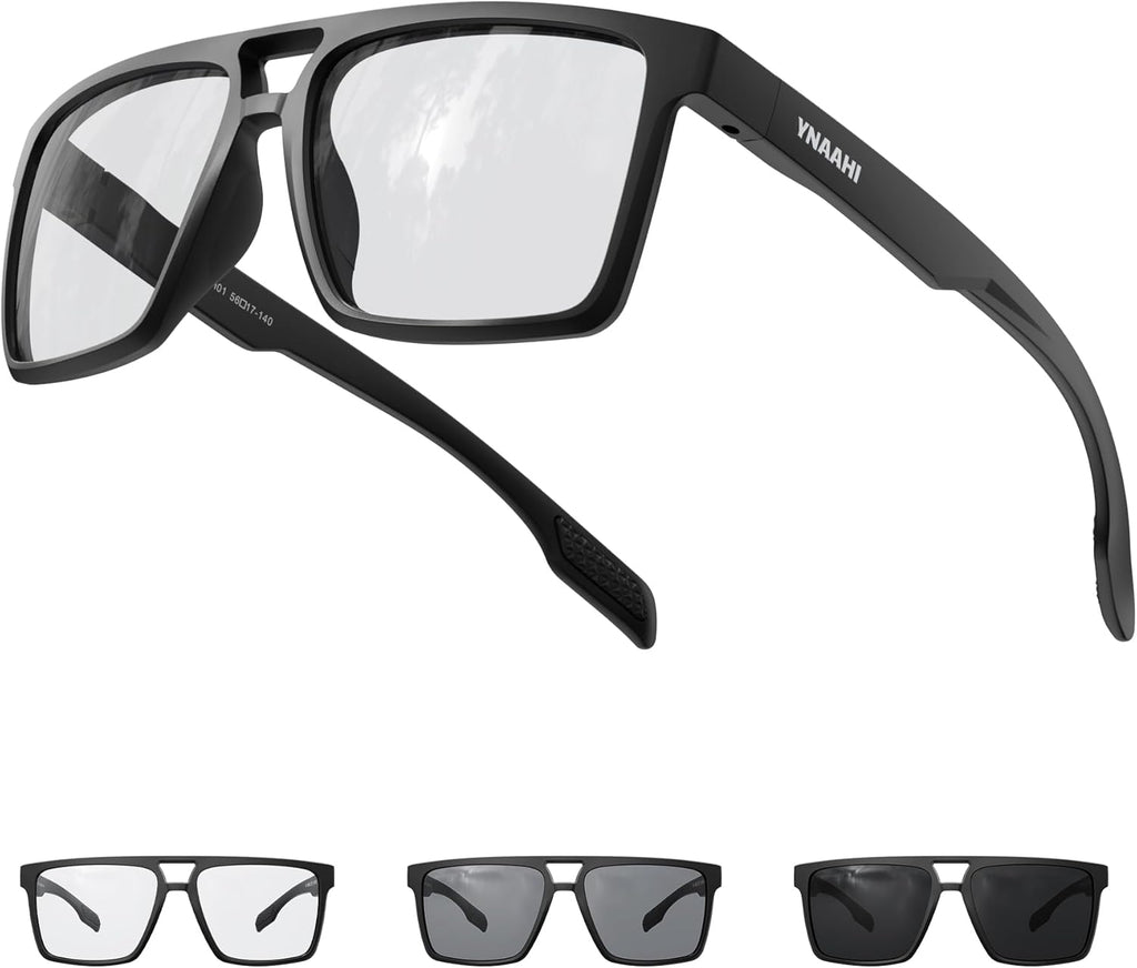 Photochromic Sunglasses for Men Women, UV Transition and Proteciton. ANSI Z87.1 for Sports Running and Work safety