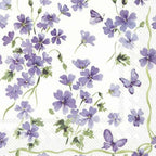 Boston International IHR 3-Ply Lunch Paper Napkins, 20-Count, 6.5 x 6.5-Inches, Purple Spring