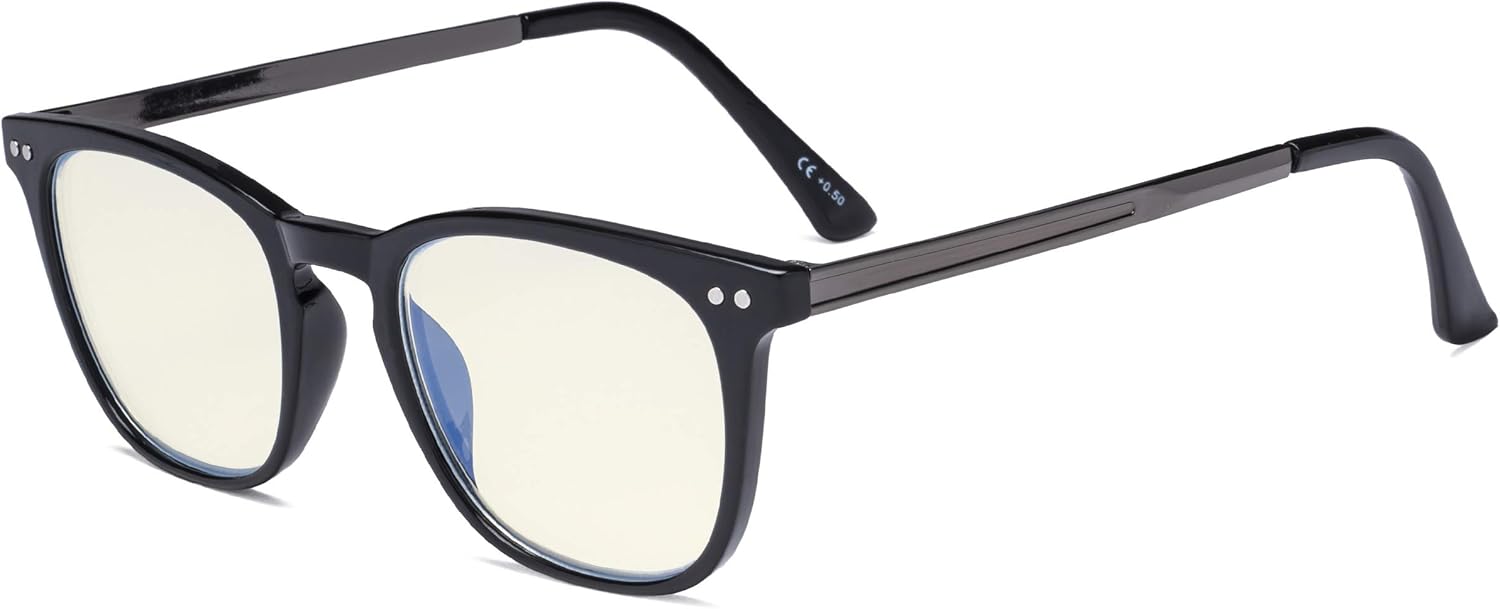 Eyekepper Blue Light Filter Glasses Men Women - Blocking UV Rays Anti Screen Glare Retro Computer Reading Eyeglasses