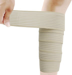 Elastic Calf Compression Bandage Sleeve Wrap for Calf Pain Relief Lower Leg Compression Support Shin Splint Guard Adjustable Plus Size Black Large (Beige)