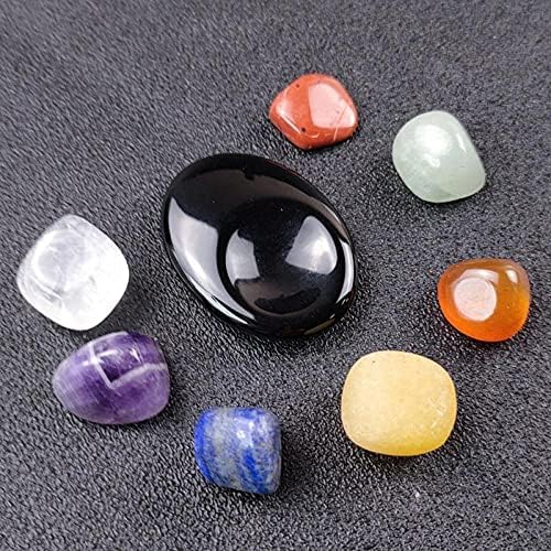 Palm Pocket Stones Tumbled Thumb Scrapping Plate Natural Gemstones Sets for Sleep Relaxation Stress Anxiety Relief M6C-Dark Khaki