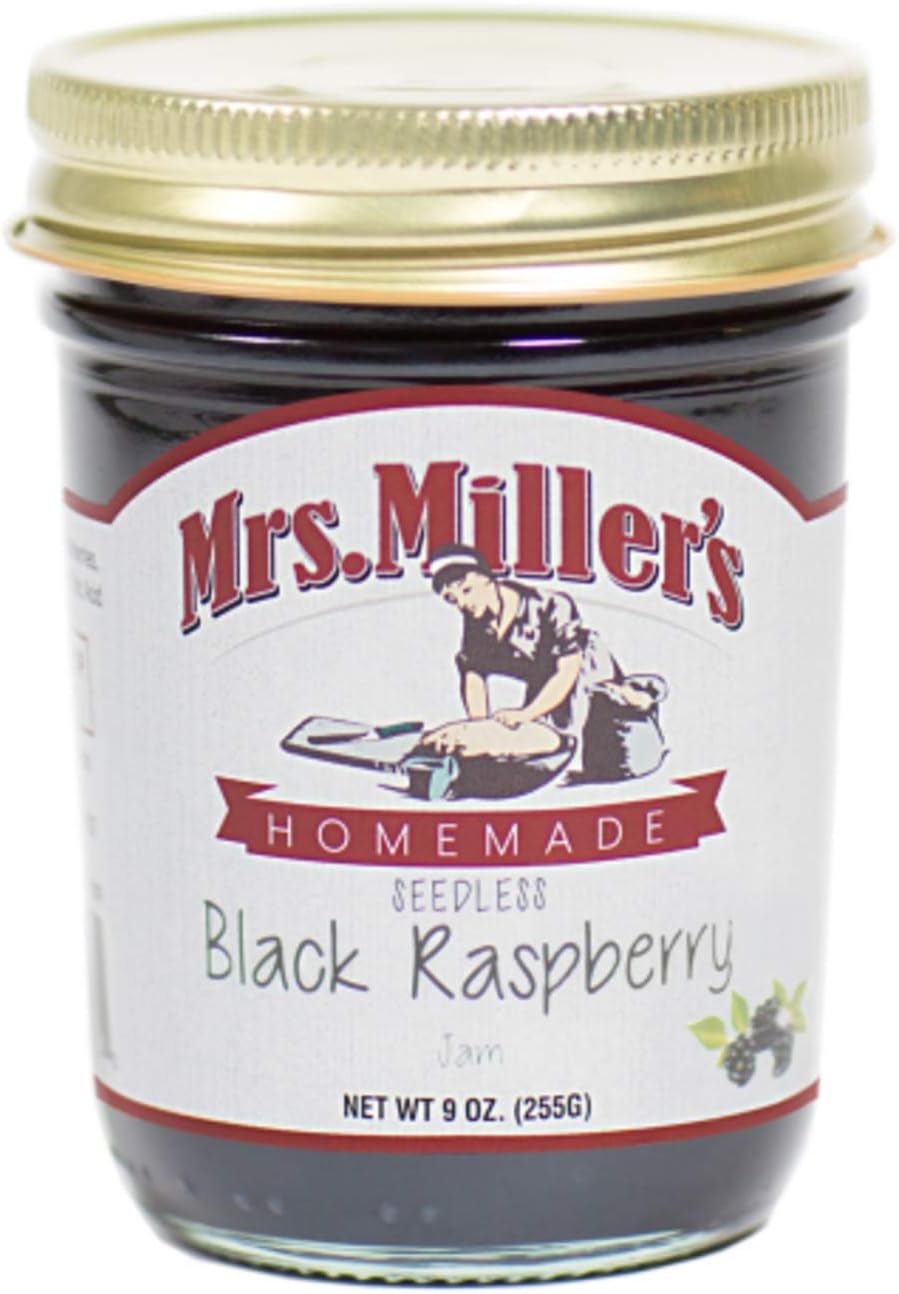 Mrs Millers Jam Black Raspberry Sdls, 9 Oz