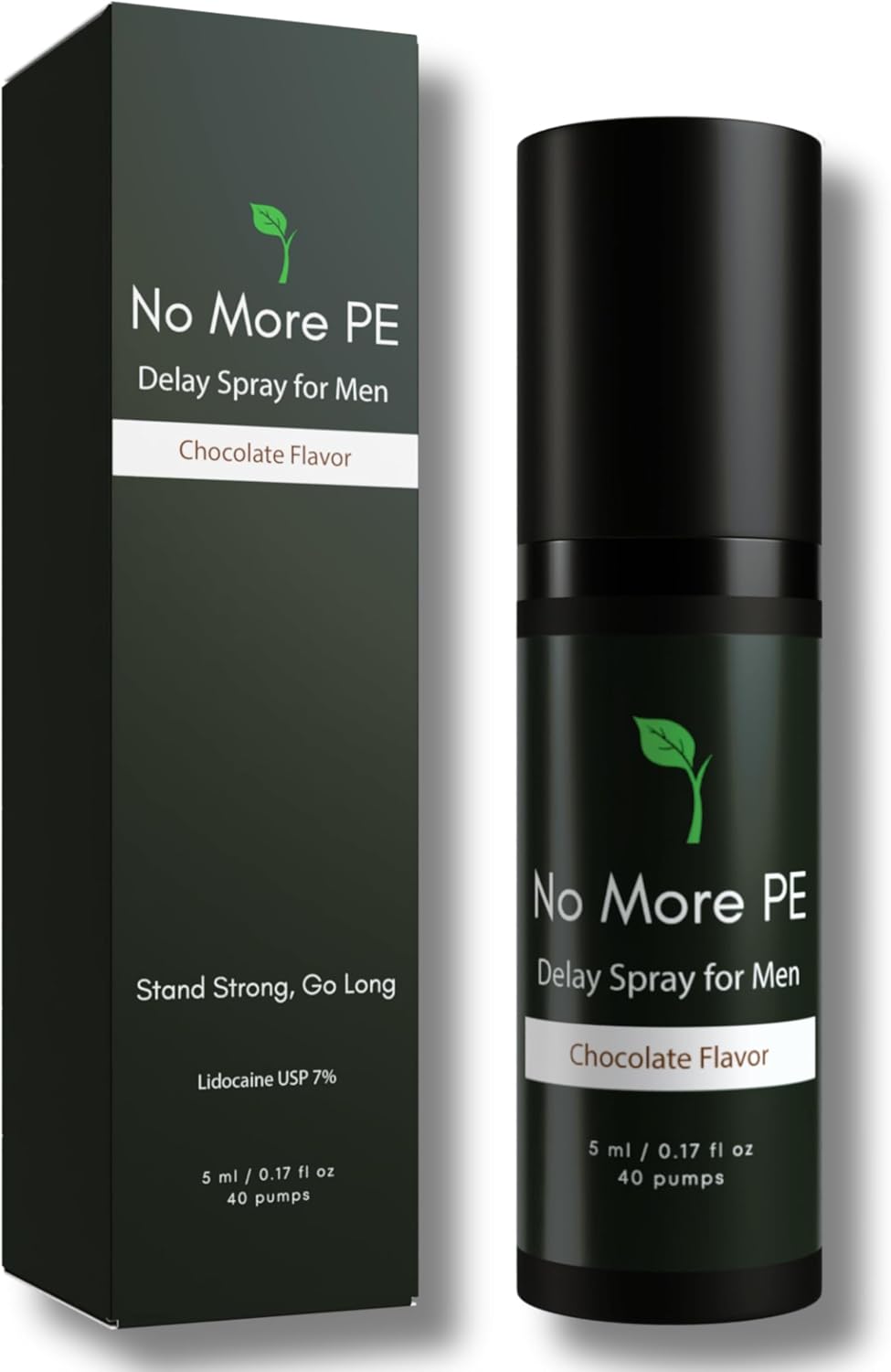 Lidocaine Delay Spray for Men 5 ml (40 Pumps) in Chocolate Scent, Climax Control Desensitizer to Last Longer in Bed with Enhanced Numbing Effect, Male Desensitizing Spray for Him