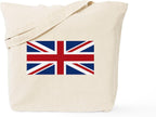 CafePress United Kingdom Union Jack Flag Tote Bag Reusable Natural Beige Canvas Shopping Bag