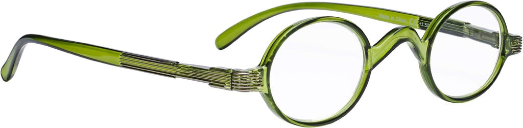 Eyekepper Oval Round Reading Glasses Women Men Small Vintage Reader Eyeglasses Mini with Spring Hinges