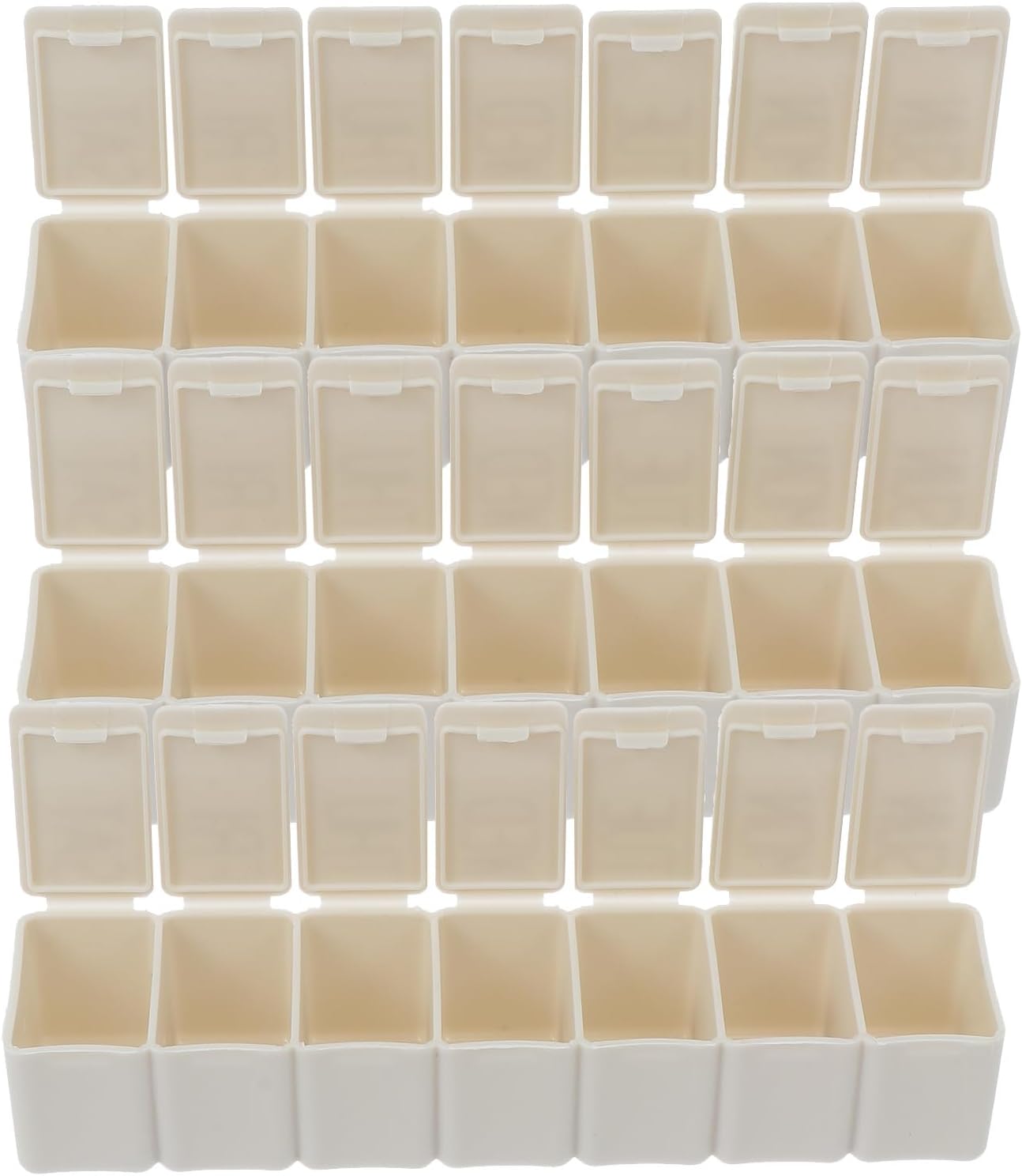 Portable Medicine Organizer Pill Box 7-Day Weekly Compartments Gray White Plastic Storage Container 3pcs Travel Pill Holder for Outdoor Medication Management