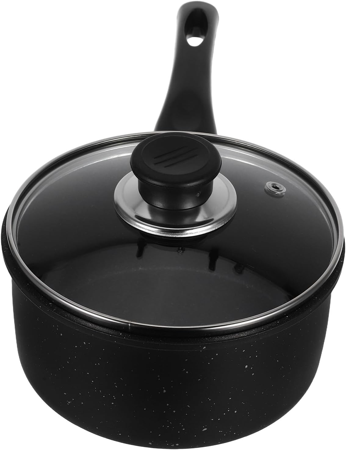 Small Nonstick Cooking Pot with Lid 16cm Food Cooking Saucepan for 1-3 People Soup and Noodles Stew Pan Household Kitchen Utensil