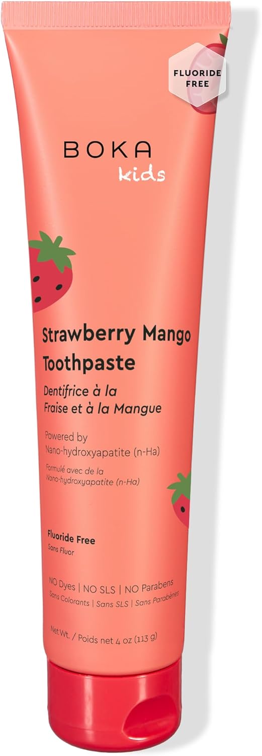Boka Fluoride Free Toothpaste Nano Hydroxyapatite Toothpaste - Strawberry Mango Flavor, 4 oz 1Pk