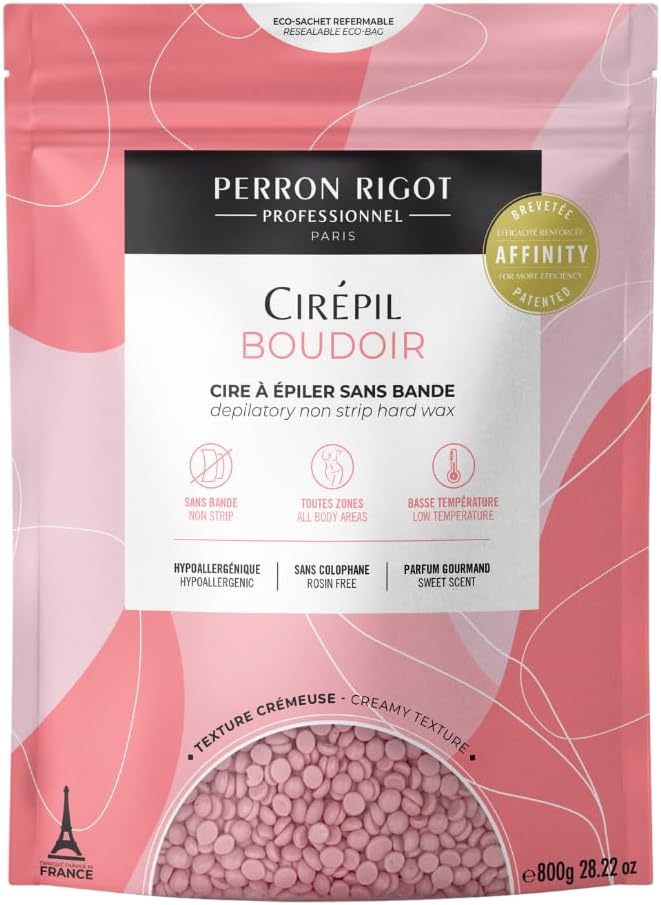 Cirepil - Boudoir - 800g / 28.22 oz Hard Wax Beads Bag - Hypoallergenic, Allergen-Free & Rosin-Free for Sensitive Skin - Professional Stripless Hair Removal for Face & Body - Low Temp Refill Bag