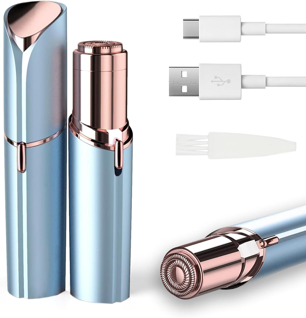 Facial Hair Removal for Women, Electric Painless Facial Hair Remover for Face, Lip, Chin with USB Rechargeable, Blue(Device Only)