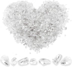 Twdrer 2lb/950g Small Natural White Clear Irregular Shaped Crystal Quartz Rock Tumbled Chips Crushed Stone Healing Reiki Crystal Gemstones for Garden Aquarium Vases Plants Decoration