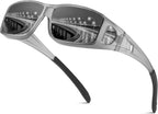 Night Vision Glasses for Men, Drive Bright Anti-glare Polarized Night Driving Glasses for Women Men, Gray Gray Lens