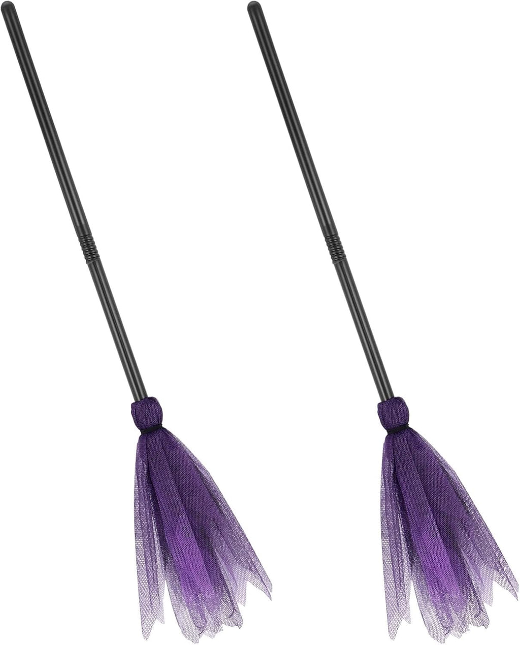 Ipetboom 2pcs Halloween Witches Broom Halloween Costume Broomstick Props Dress Up for Cosplay Party, Purple, 35.43 Inches