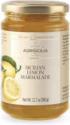 Agrisicilia Sicilian Lemon Marmalade – Authentic Italian Lemon Jam with Peel, Made in Sicily, 12.7 oz (360 g) Glass Jar