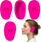 4PCS Pink Silicone Ear Covers for Hair Dye and Showering for Hair Dye Ear Covers for Shower and Coloring Protection