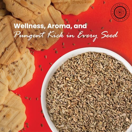 Pride of India - PACK of 6 - Ajwain Seed Whole – Gourmet Carom Seeds – Flavoring agent for Savory Dishes – Aromatic & Nutrient-Dense – Easy to Use – 2.1 oz. Dual Sifter Bottle