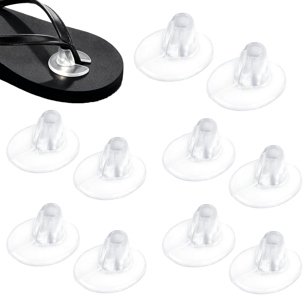 5 Pairs Clear Silicone Gel Sandal Thong Toe Protectors Non-Slip Self Adhesive Flip-Flops Toes Guards Separator Inserts Cushions Forefoot Pads Insoles (Style A)