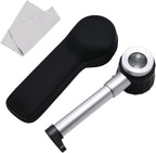 Mexi Handheld 10X Magnifier Loupe Optical Glass Magnifying Glass with Light Scale Magnifying Jewelry Loupe with Measure Scale