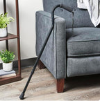 Aluminum Offset Handle Cane Crutches with Foam Handle, Adjustable Height, Black