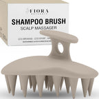 Fiora Naturals Scalp Massager Shampoo Brush - Silicon Scalp Scrubber & Exfoliator for Dandruff Removal and Hair Growth, Scalp Brush for Wet & Dry Hair, Shampoo Brush for Men, Women, Kids - BPA Free