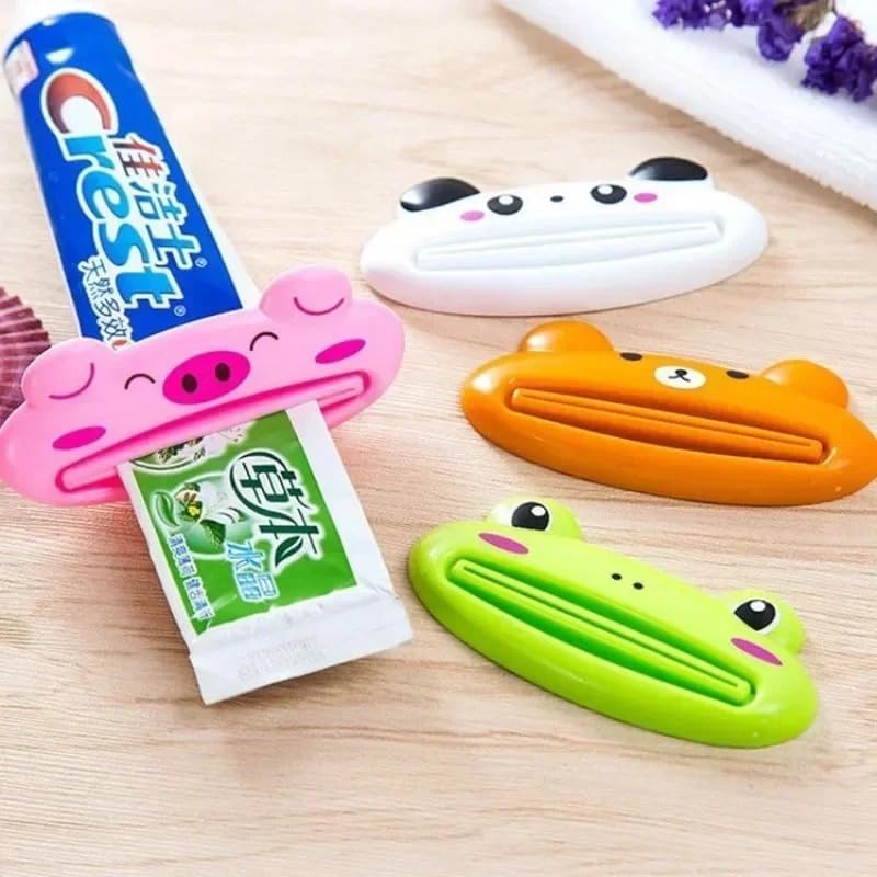 Toothpaste Squeezer, Cute Animal-Shaped Tube Wringer for Bathroom & Kitchen, Multi-Functional Adorable Plastic Dispenser with Easy-Grip Design - Fun & Practical Home Gadget Gift