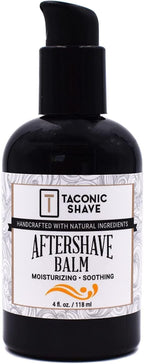 Taconic Shave All Natural Alcohol-Free Aftershave Balm for Men – Unscented Post-Shave Moisturizer for Sensitive Skin – Soothing Irritation Relief – Non-Greasy Formula – Made in USA – 4 oz