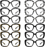 CessBlu 12 Pack Fashionable Reading Glasses for Women Spring Hinges Stylish Readers +1.50
