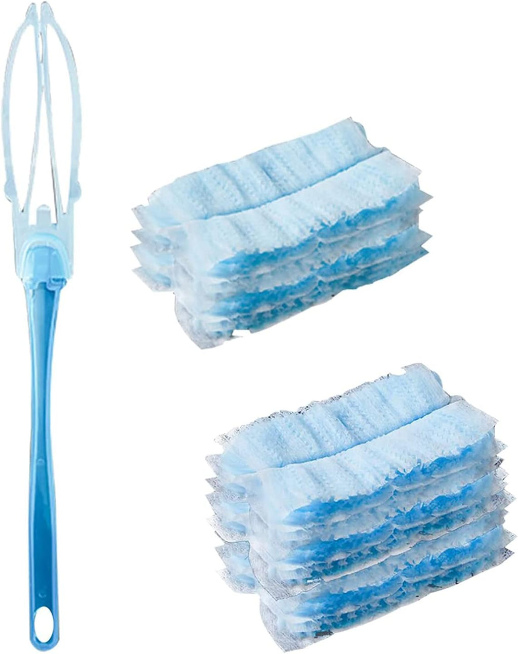 Flash Duster Dust Magnet, Fluffy Duster Refills, Hand Duster Refills Kit With Hanging Hook, Wash-Free Good Grips Microfiber Hand Duster for Home High Ceilings, Furniture (8 PCS)