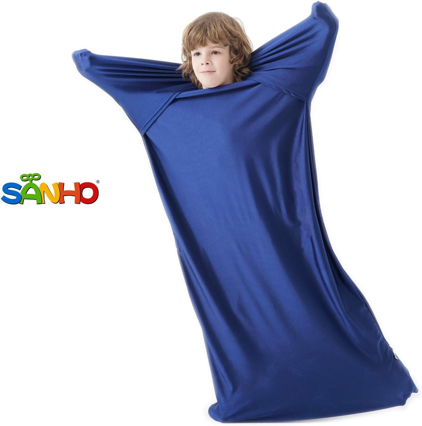 SANHO Premium Sensory Sock Body Sock, Perfect for Children with Sensory Processing Disorder, Updated Version (Navy, Medium)