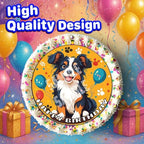 7.5x Inch Edible Cake Toppers – Australian Shepherd Themed Birthday Party Collection of Edible Cake Decorations