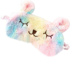 Cute Animal Sleeping Mask Soft Plush Blindfold Cute Rabbit Panda Koala Eye Cover Eyeshade for Kids Teens Girls Women (Rabbit)