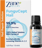 Zane Hellas FunguCept Nail Solution. Nail Solution for Discolored, Thickened, Crumbled Nails. Visible Results in 4 Weeks 0.33 oz -10ml