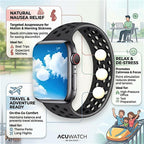 Acupressure Watch Band for Stress, Focus, Motion Relief & Sleep – Waterproof Silicone Solo Loop – Natural Calming Support – Apple Watch Compatible Wristband (M 38/41)