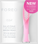 FOREO ISSA Hybrid Wave Brush Head Pink, Medical-Grade Silicone & PBT Polymer Bristles, 6 Months Lasting