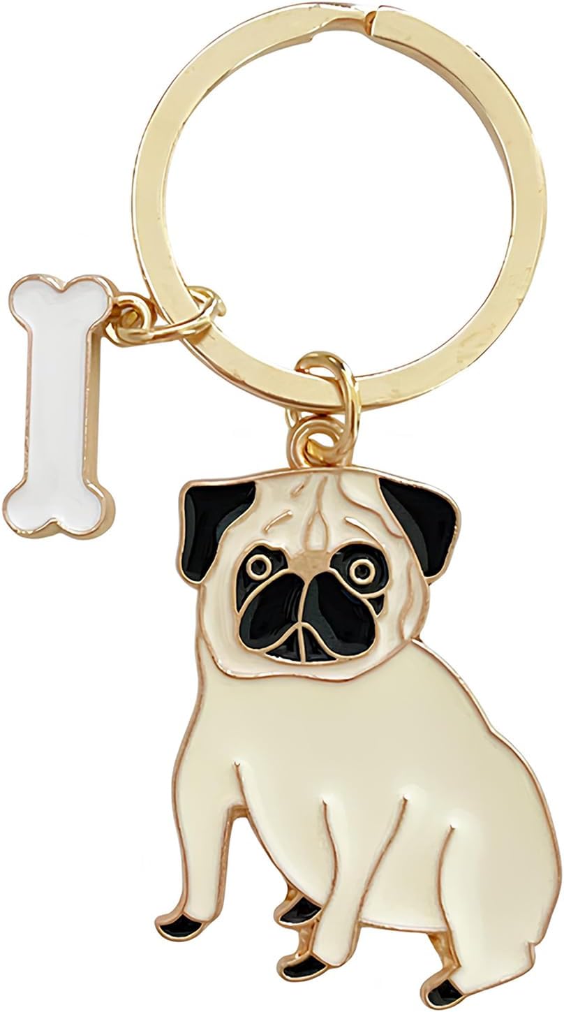 POYAMUSE Enamel Dog Pet Keychain - A Heartwarming Memorial and Adorable Accessory keyring for Dog Lovers